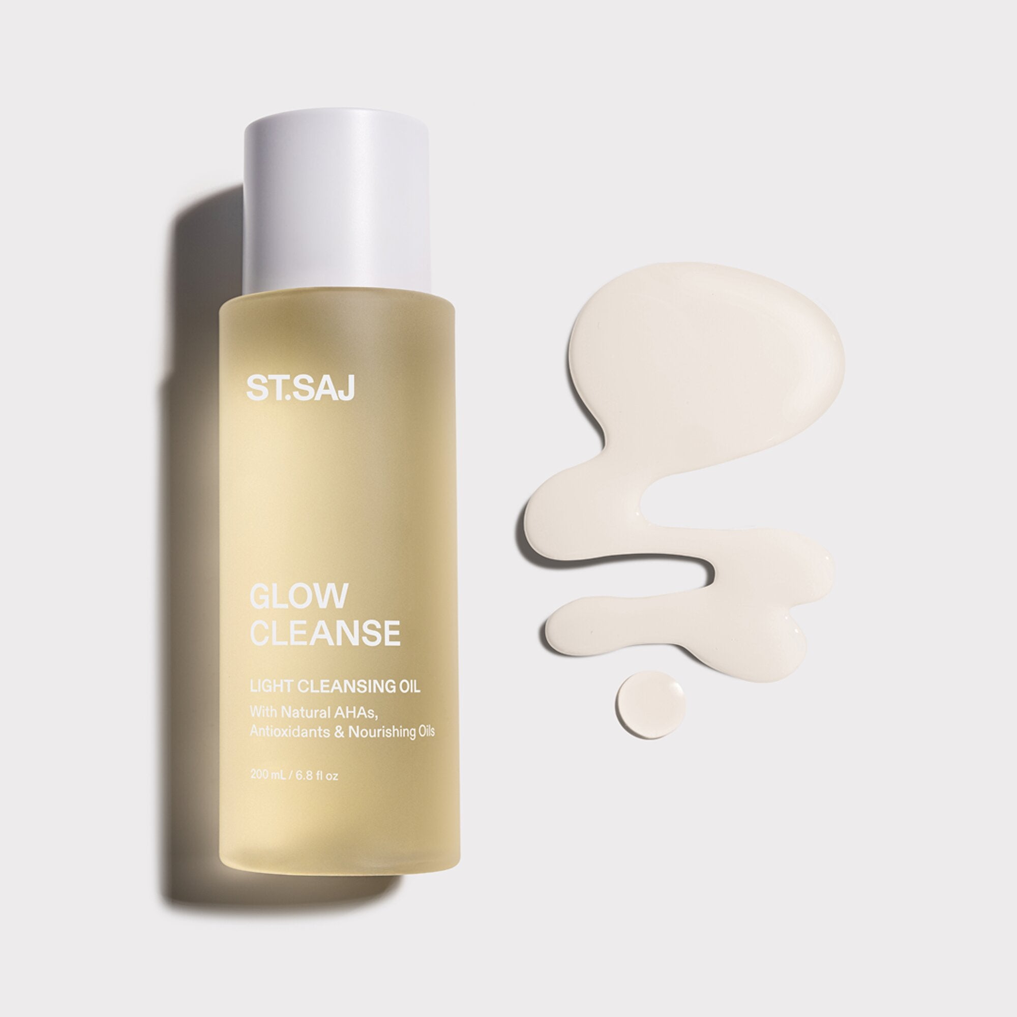ST.SAJ Glow Cleanse light cleansing oil with natural AHAs and nourishing oils product shot