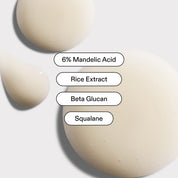 ST.SAJ Skin Refining Glaze key ingredients - 6% Mandelic Acid, Rice Extract, Beta Glucan, Squalane