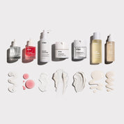 ST.SAJ Supreme Skin Kit - full seven-product range flat lay with texture swatches