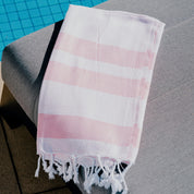 TOWEL-PINK: ST.SAJ Poolside Turkish Towel in Pink