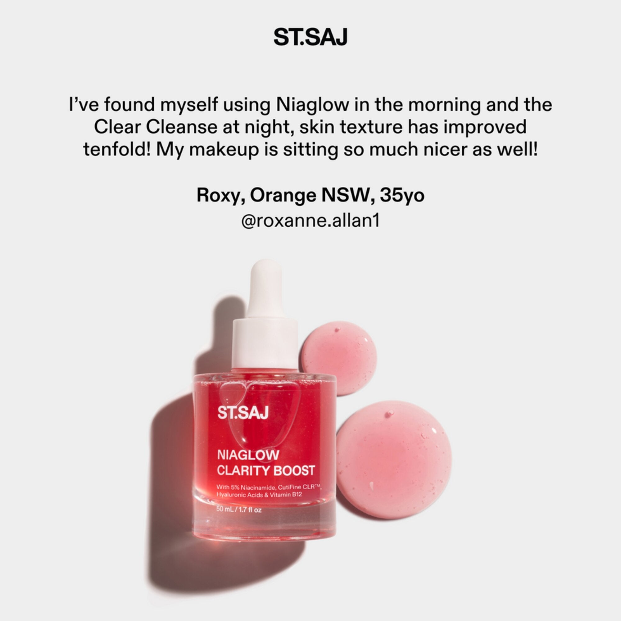 ST.SAJ Niaglow Clarity Boost customer review - Roxy, Orange NSW, 35