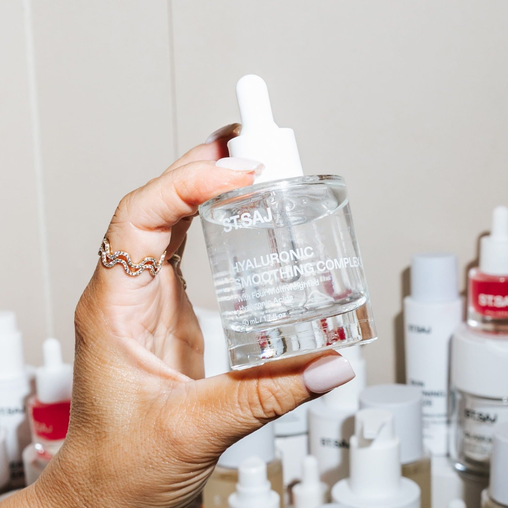 Holding ST.SAJ Hyaluronic Smoothing Complex serum - 4D hyaluronic acid hydrating serum Australia