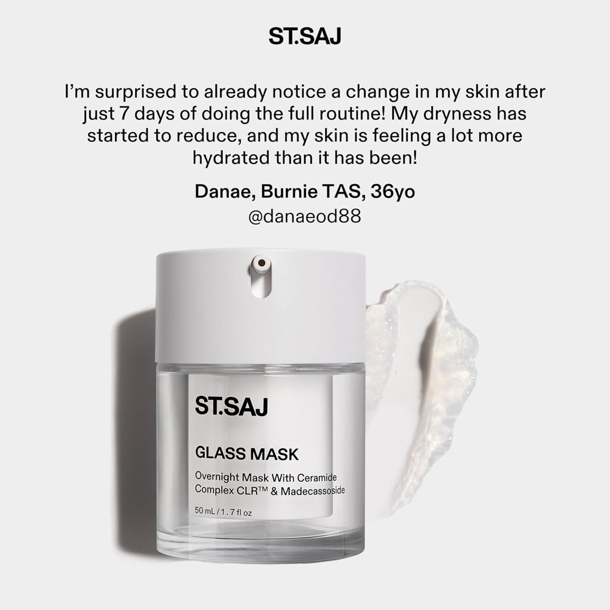 ST.SAJ Glass Mask verified customer review and testimonial