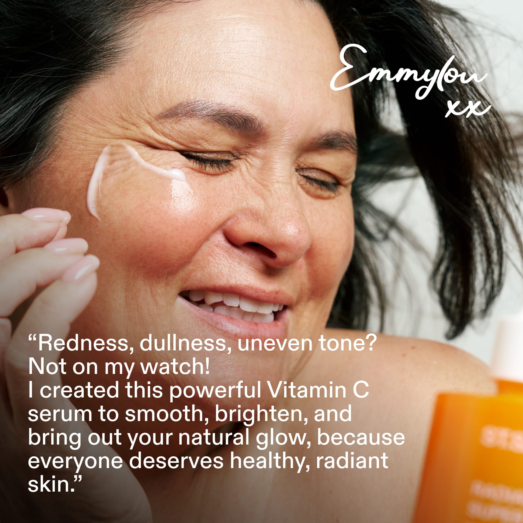 ST.SAJ founder Emmylou quote about Radiant Super C Vitamin C serum
